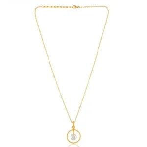 Gold Plated Ring Pendant with American Diamond Locket