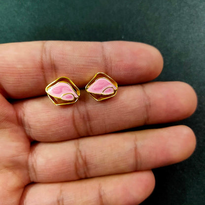 Coloured Enamel Small Studs For Women