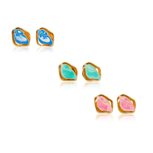 Combo of Three Colourful Small Studs