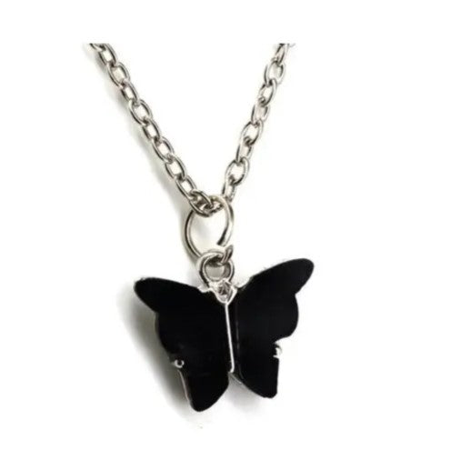 Black Butterfly Pendant - Small