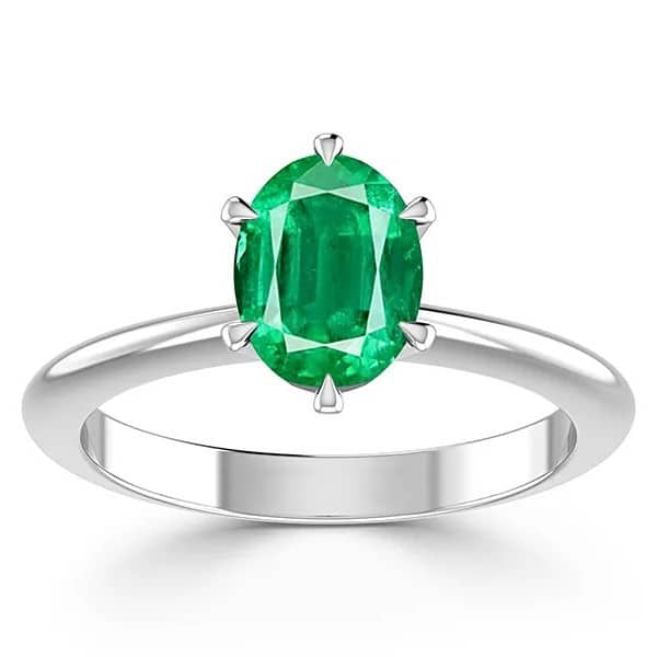 Imitation Solitaire Stone Ring