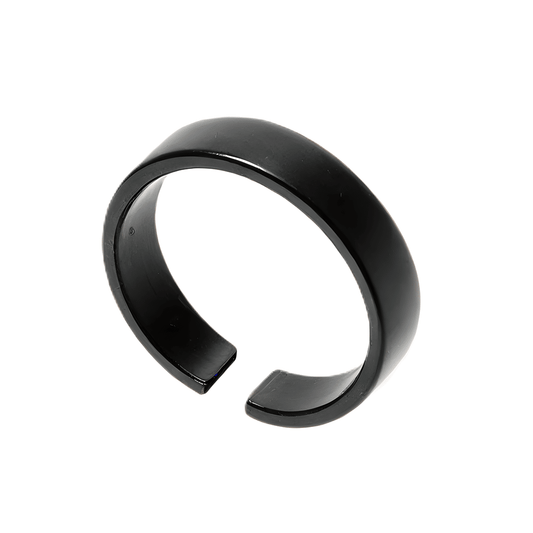Black Adjustable Band Ring