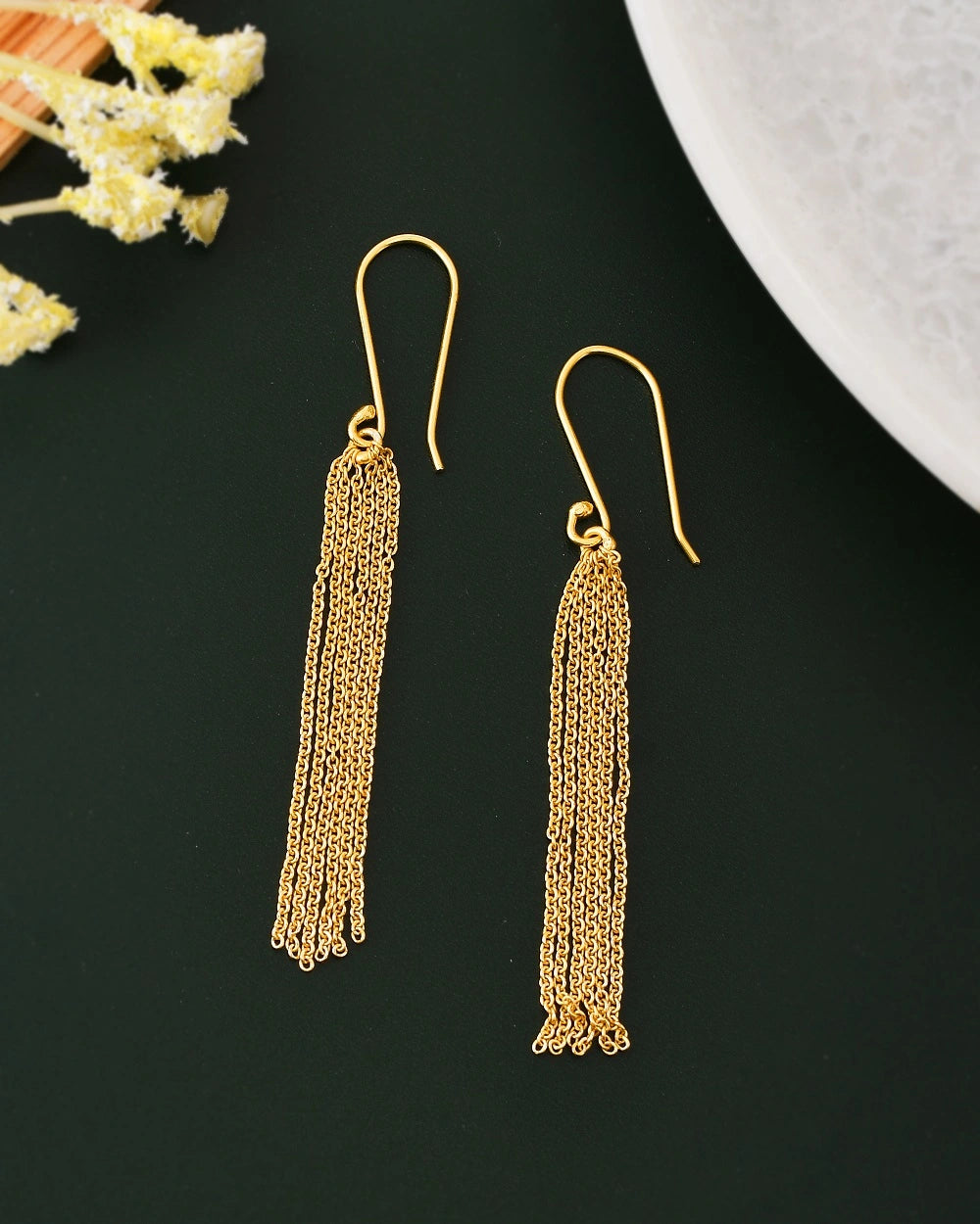 Long Chain Tassel Earrings