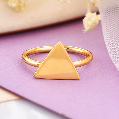 Triangle Fill Elegant Design Statement Ring