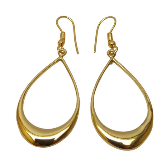Oval Hoops with Wide base | 18kt Gold Plated